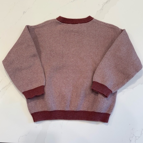 Zara Green and Burgundy Crewneck Sweaters - Picture 5 of 9